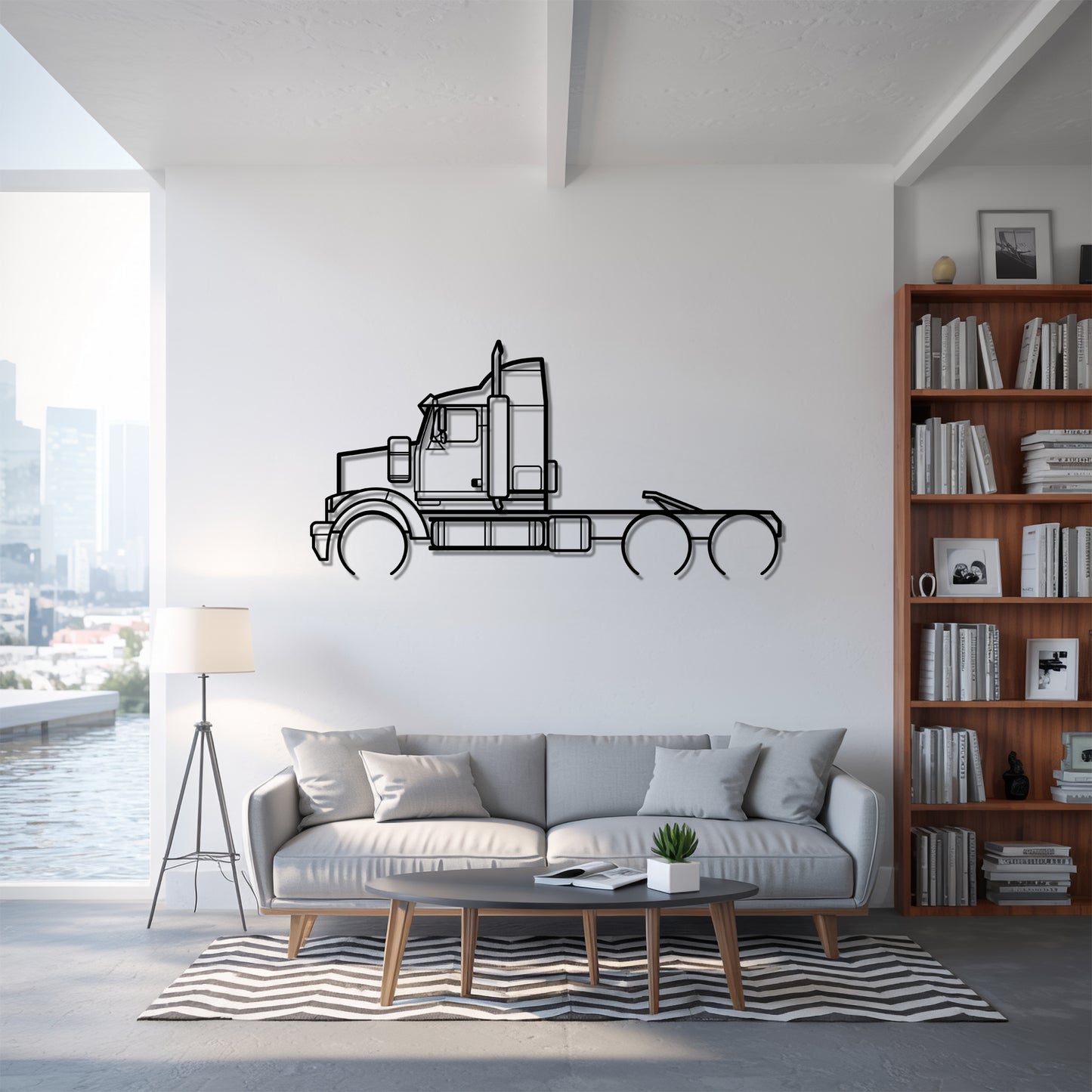 4800 (1996) - Semi Truck Metal Silhouette Wall Art - Truckers Gift - CDL Office Decor