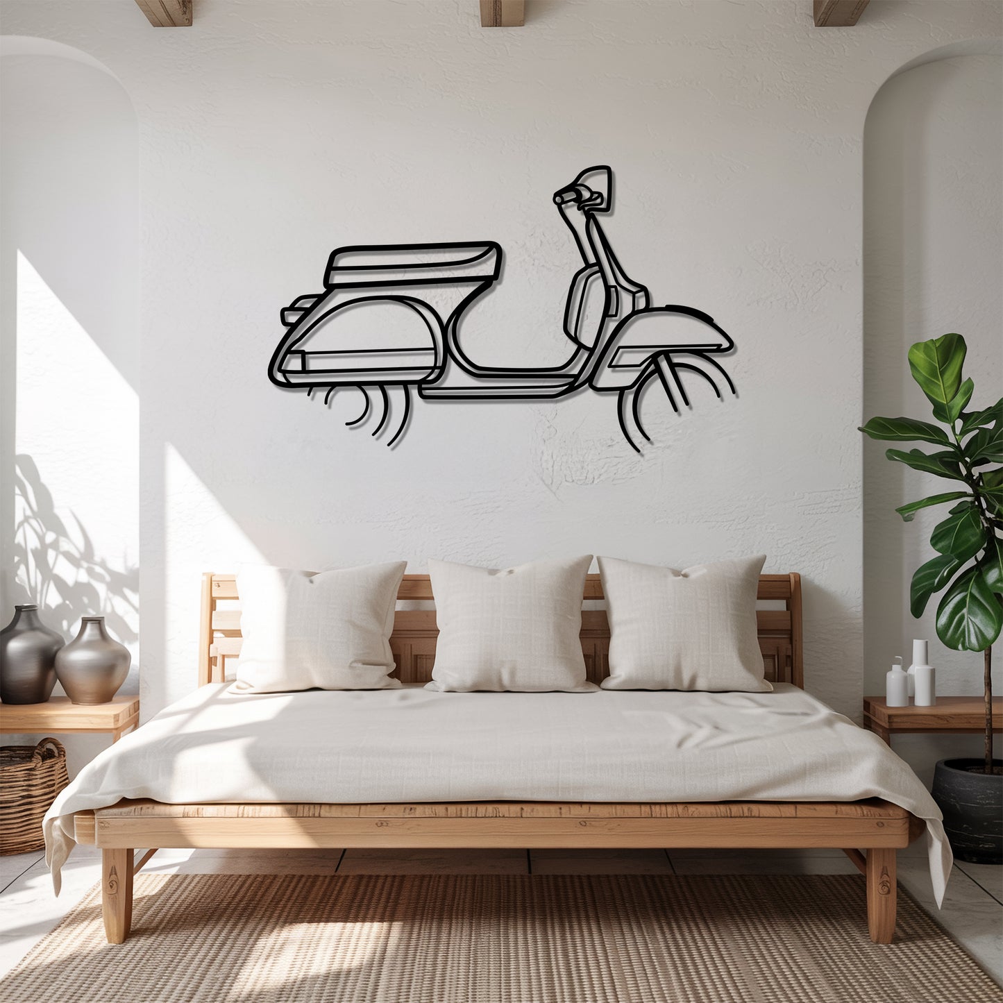 PX 125 - Motorcycle Metal Silhouette Wall Art - Bikers Gift - Garage Decor