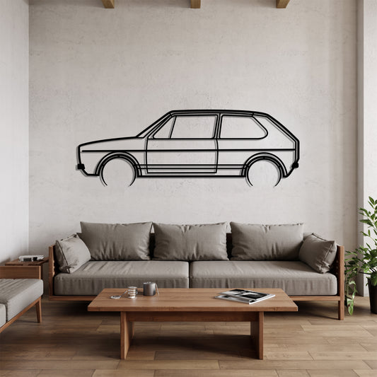 Golf I Detailed - Car Metal Silhouette Wall Art - Car Enthusiast Gift - Laser-cut Garage Decor