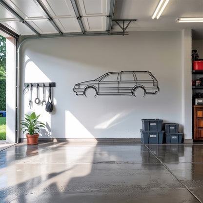 Passat B3 Variant Detailed - Car Metal Silhouette Wall Art - Car Enthusiast Gift - Laser-cut Garage Decor