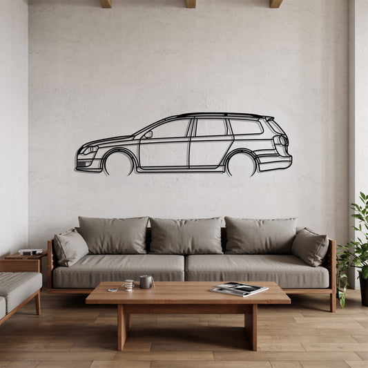 Passat B6 Variant Detailed - Car Metal Silhouette Wall Art - Car Enthusiast Gift - Laser-cut Garage Decor