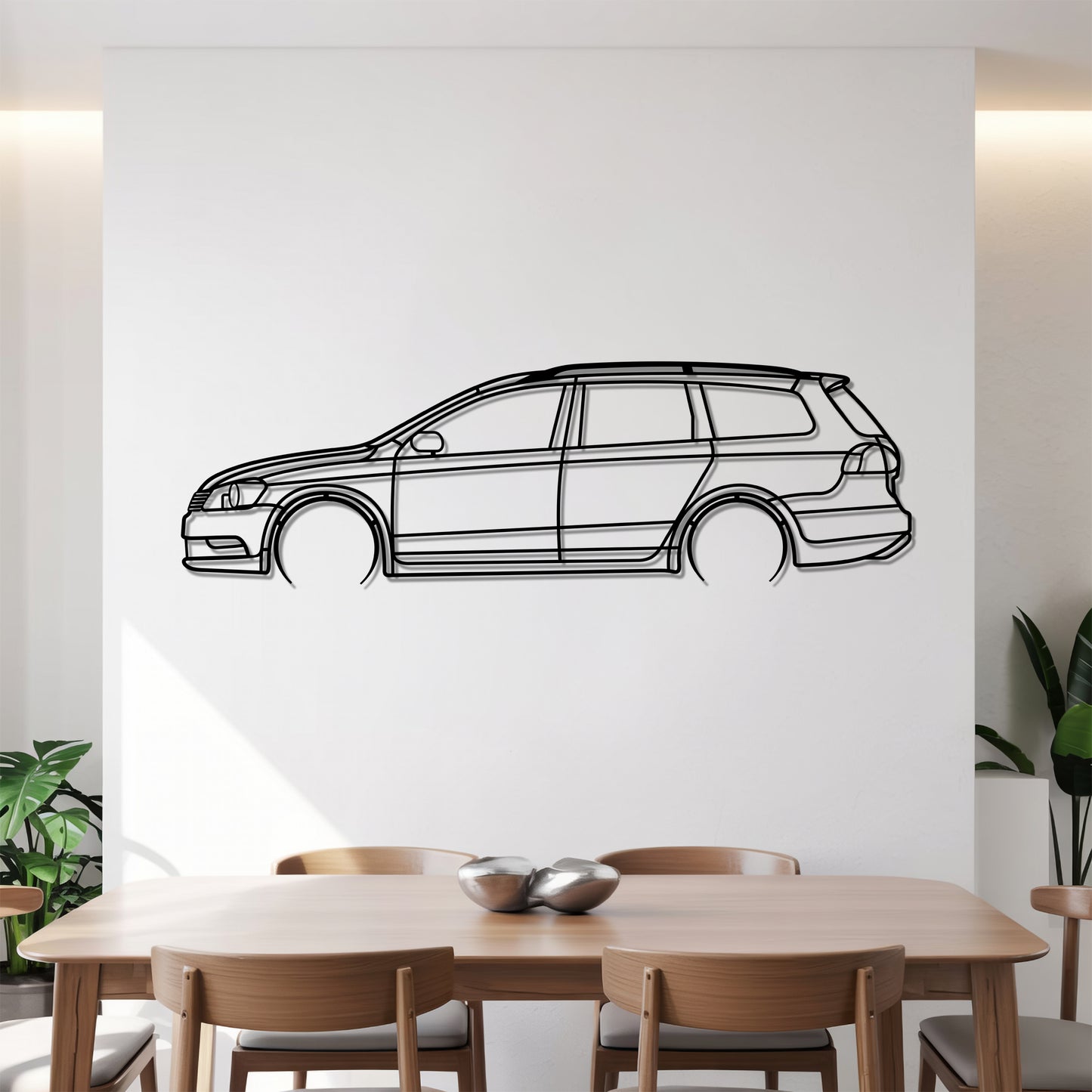 Passat B7 Variant Detailed - Car Metal Silhouette Wall Art - Car Enthusiast Gift - Laser-cut Garage Decor