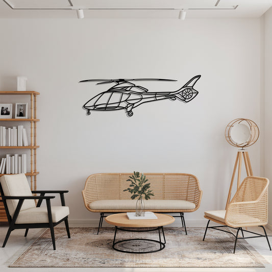 HX-50 - Helicopter Metal Silhouette Wall Art - Aviation Gift - Pilot Office Decor