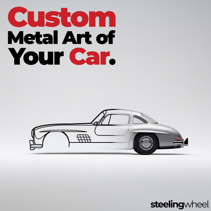 Custom Car Silhouette - Car Metal Silhouette Wall Art - Car Enthusiast Gift - Laser-cut Garage Decor