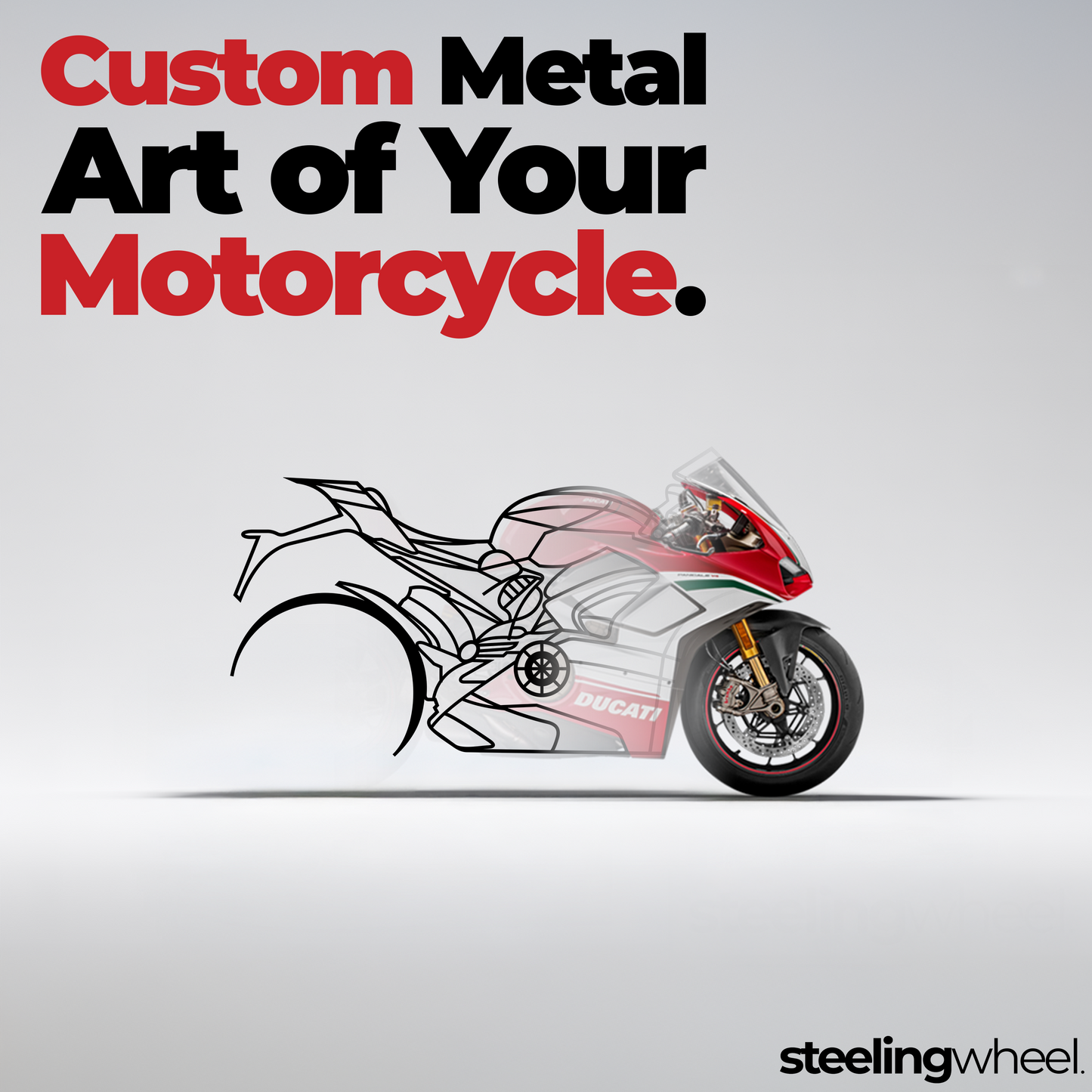 Custom Motorcycle Silhouette - Motorcycle Metal Silhouette Wall Art - Bikers Gift - Garage Decor