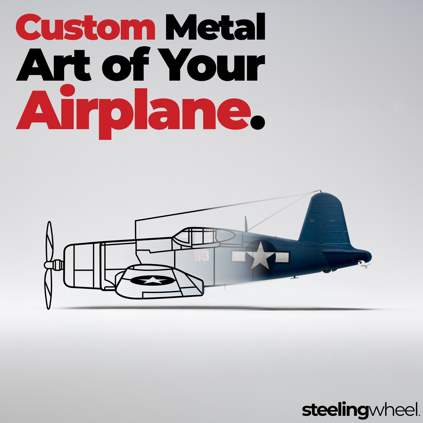 Custom Airplane Silhouette - Airplane Metal Silhouette Wall Art - Aviation Gift - Pilot Office Decor