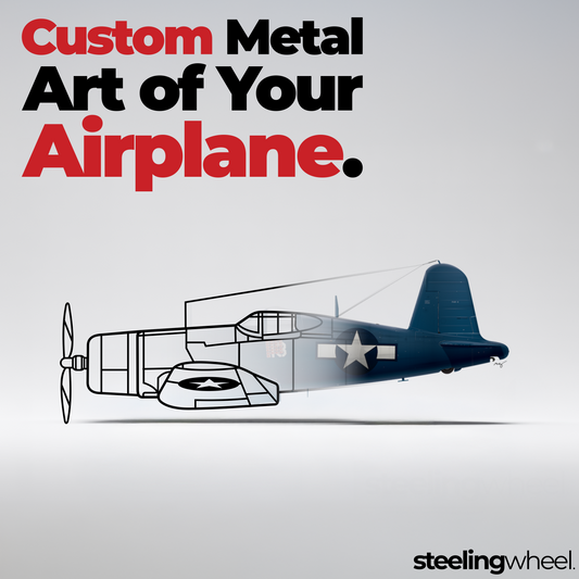 Custom Airplane Silhouette - Airplane Metal Silhouette Wall Art - Aviation Gift - Pilot Office Decor