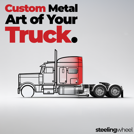 Custom Truck Silhouette - Semi Truck Metal Silhouette Wall Art - Truckers Gift - CDL Office Decor