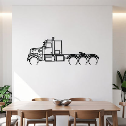122SD 2013 - Semi Truck Metal Silhouette Wall Art - Truckers Gift - CDL Office Decor