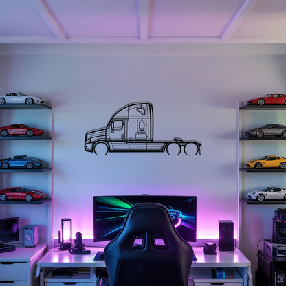 Cascadia 2007 - Semi Truck Metal Silhouette Wall Art - Truckers Gift - CDL Office Decor