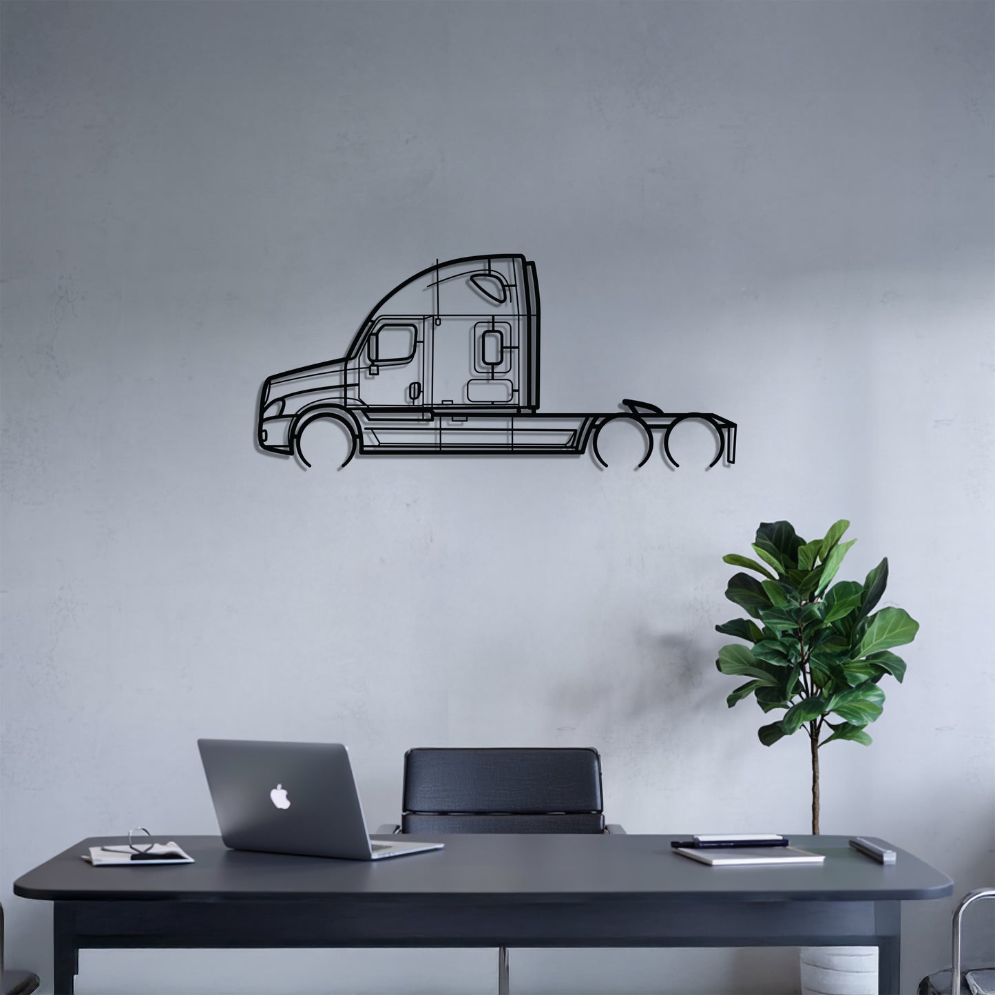 Cascadia 2007 - Semi Truck Metal Silhouette Wall Art - Truckers Gift - CDL Office Decor