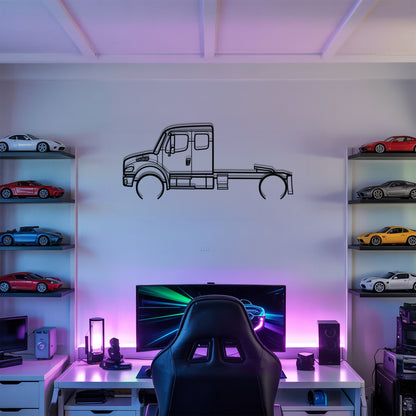 M2 106 2002 - Semi Truck Metal Silhouette Wall Art - Truckers Gift - CDL Office Decor