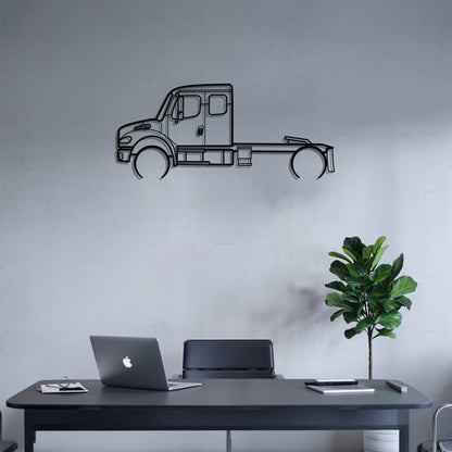 M2 106 2002 - Semi Truck Metal Silhouette Wall Art - Truckers Gift - CDL Office Decor