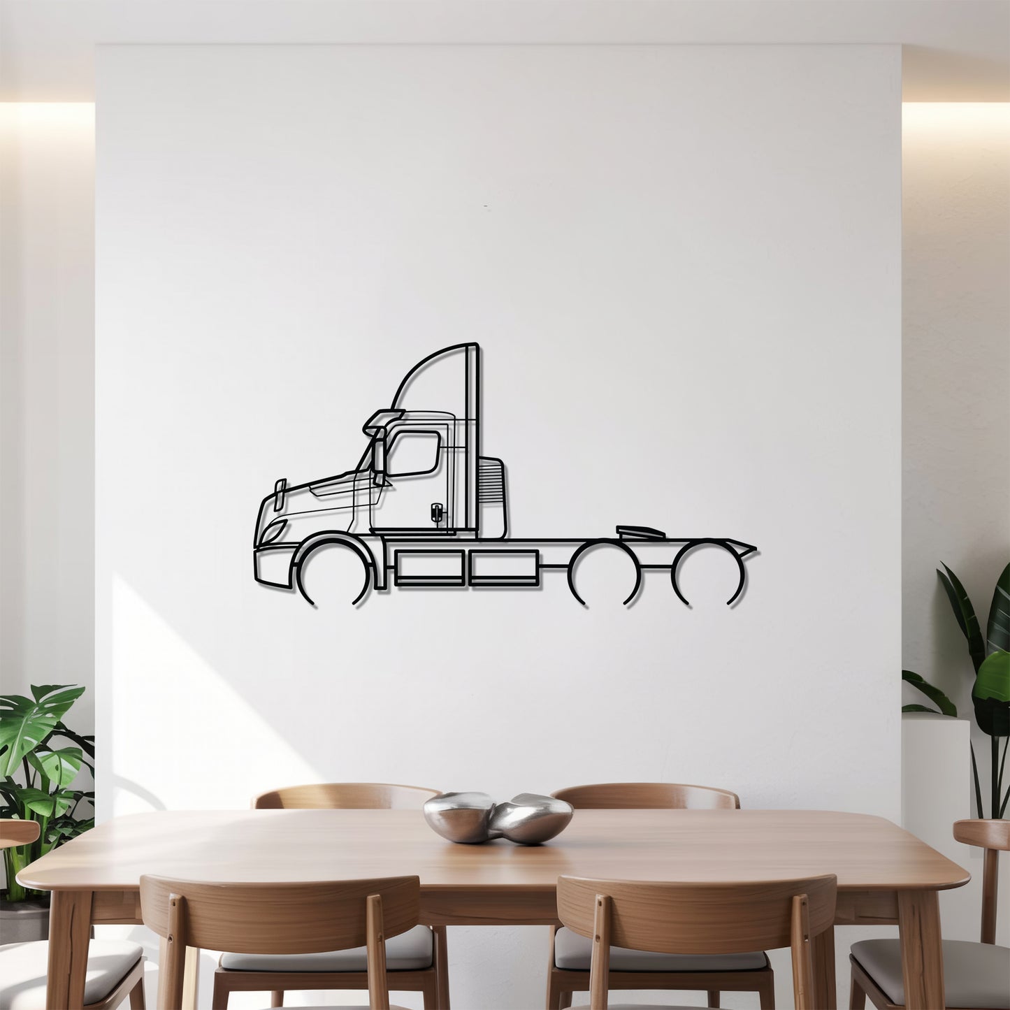 eCascadia 2022 - Semi Truck Metal Silhouette Wall Art - Truckers Gift - CDL Office Decor