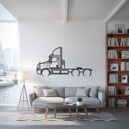 eCascadia 2022 - Semi Truck Metal Silhouette Wall Art - Truckers Gift - CDL Office Decor