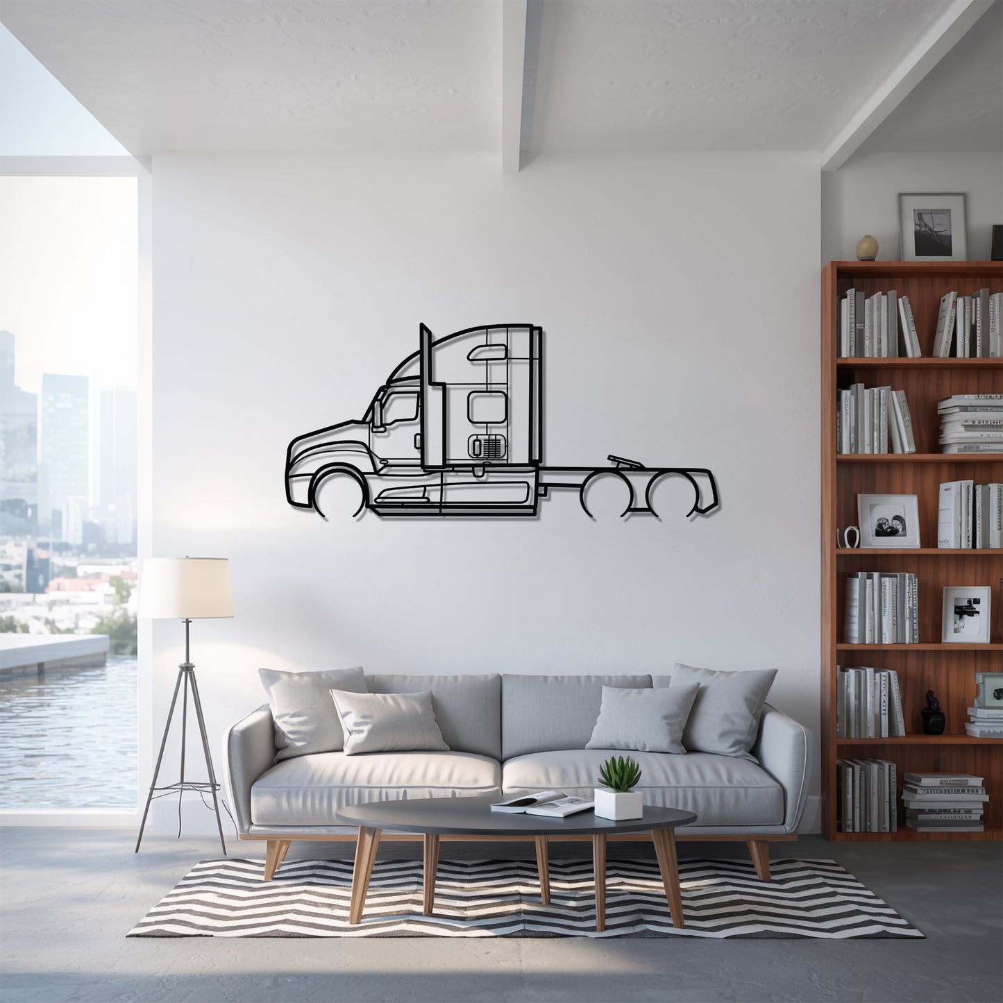 LT Series 2017 - Semi Truck Metal Silhouette Wall Art - Truckers Gift - CDL Office Decor