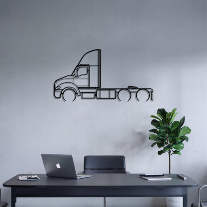 RH Series 2017 - Semi Truck Metal Silhouette Wall Art - Truckers Gift - CDL Office Decor