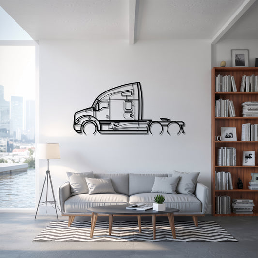 T680 2012 - Semi Truck Metal Silhouette Wall Art - Truckers Gift - CDL Office Decor