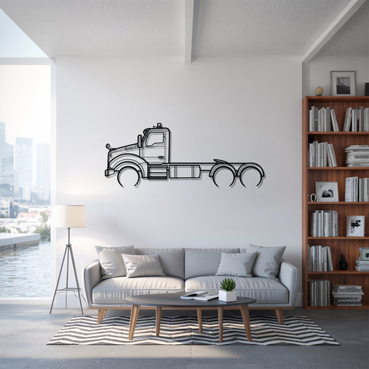 T880 2014 - Semi Truck Metal Silhouette Wall Art - Truckers Gift - CDL Office Decor