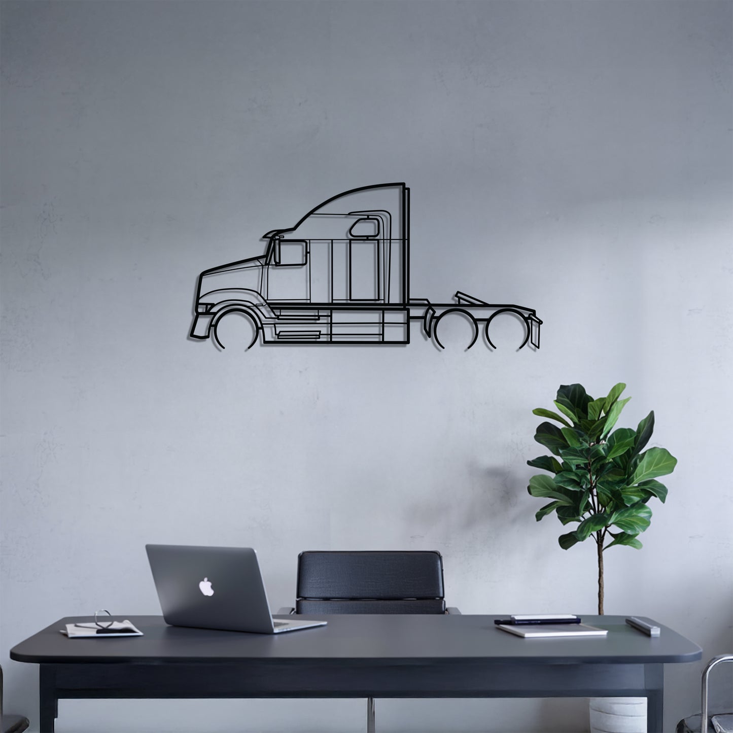 5700XE 2015 - Semi Truck Metal Silhouette Wall Art - Truckers Gift - CDL Office Decor