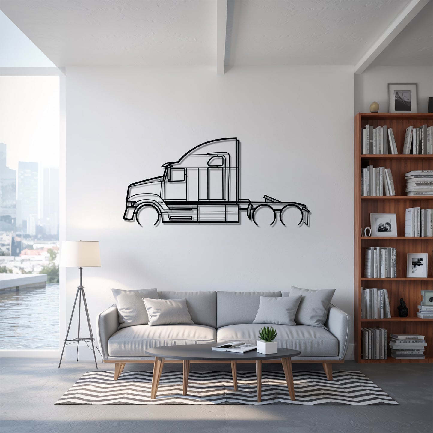 5700XE 2015 - Semi Truck Metal Silhouette Wall Art - Truckers Gift - CDL Office Decor